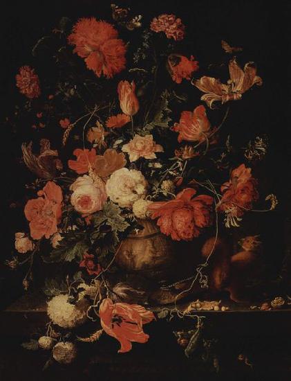 Abraham Mignon Blumen in einer Vase oil painting image